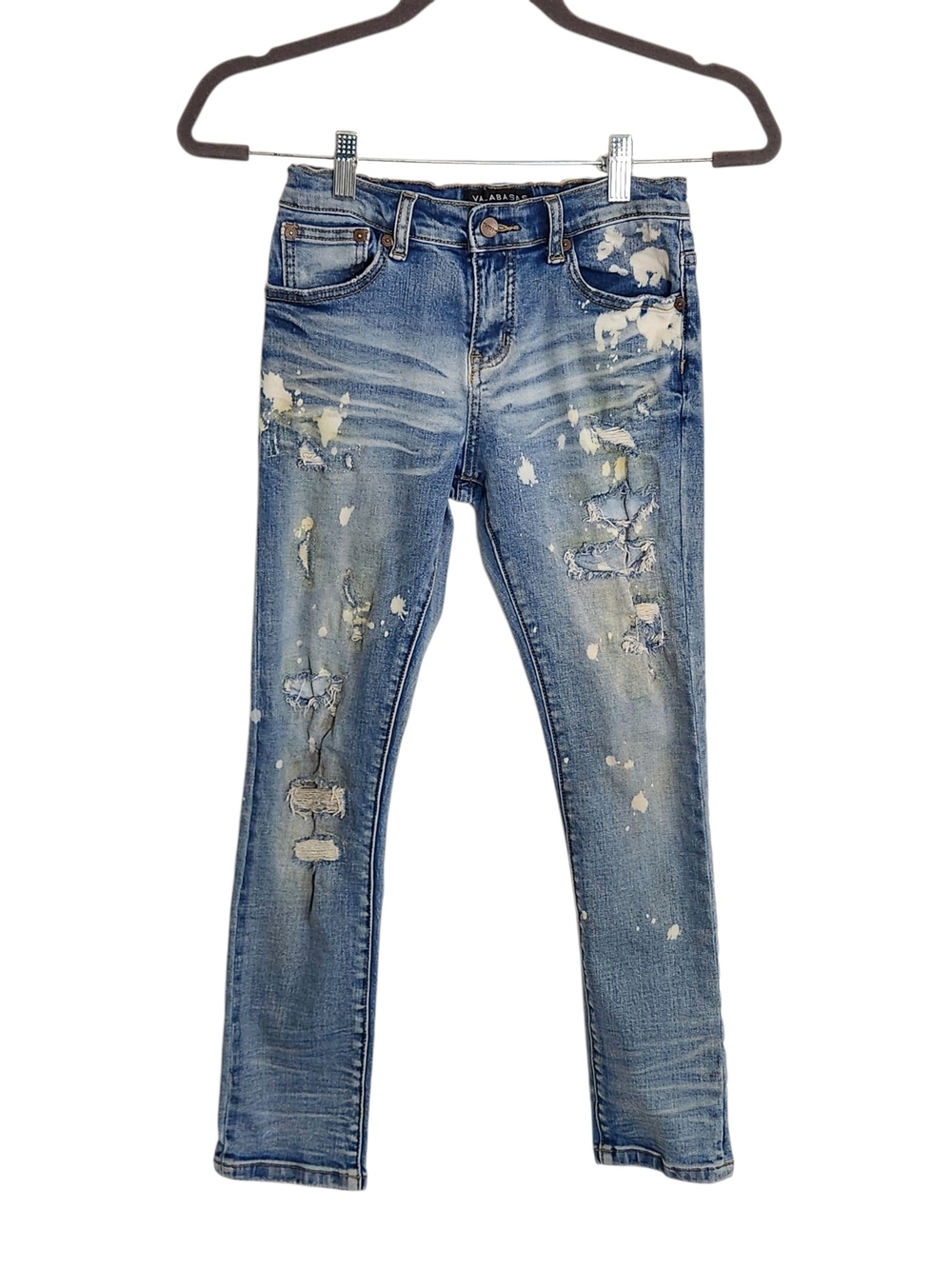 Valabasas Distressed Kids Slim Fit Jeans Size 10 with Adjustable Waist